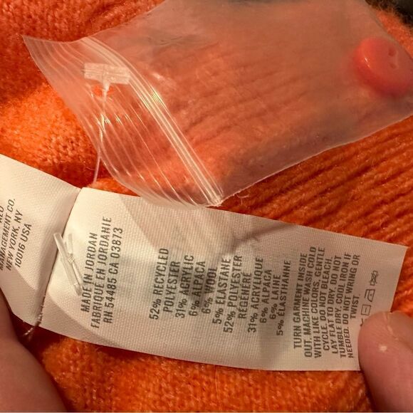 NEW Aerie campus cool wool alpaca cardigan peach - Picture 6 of 6